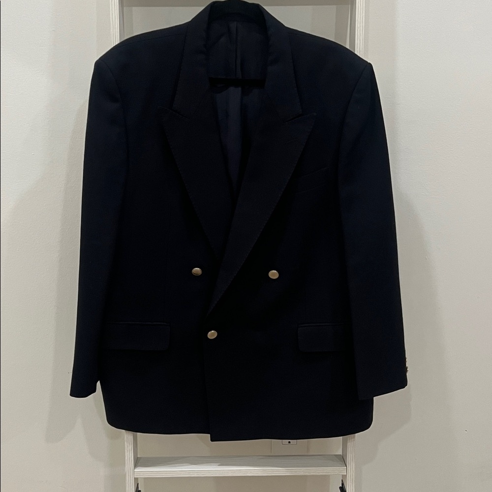 St Michael Wool Blend Double Breasted Blazer